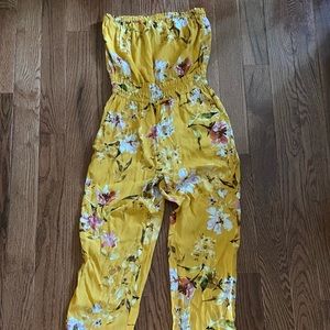 Blue Life Yellow Floral Jumpsuit